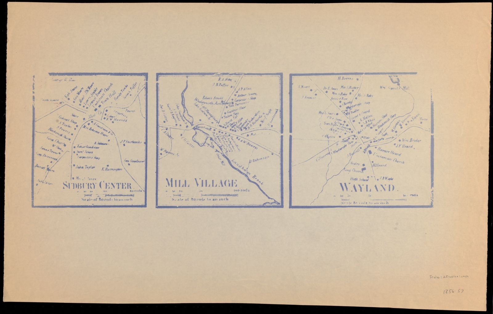 Sudbury Center Mill Village, Wayland (Mass.), Wayland Free Public Library - undated
