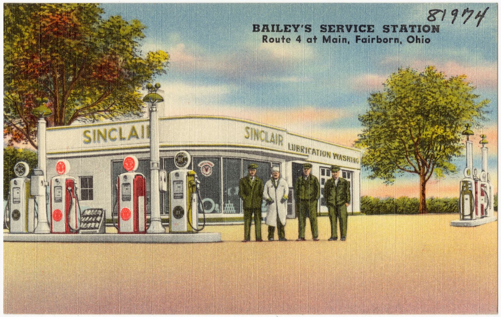 Bailey's Service Station, Route 4 at main, Fairborn, Ohio, Boston Public Library - undated