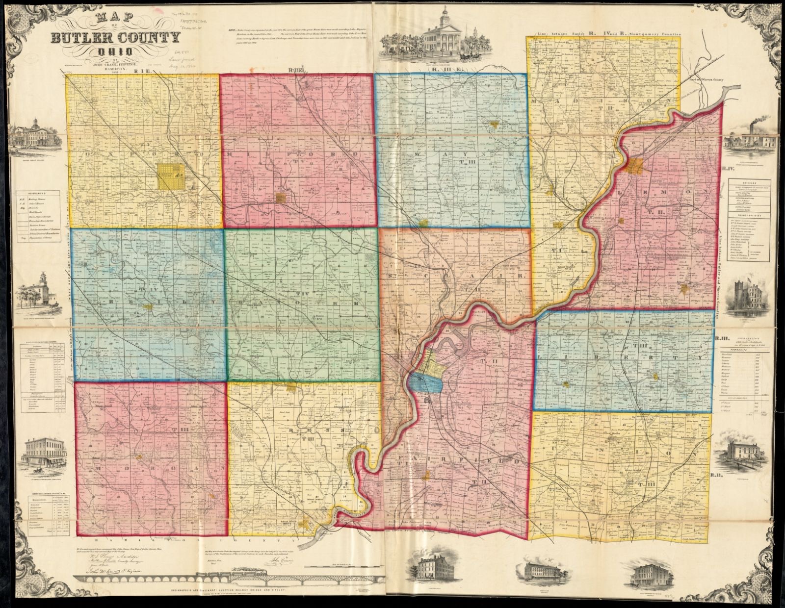 Map of Butler County, Ohio, Boston Public Library - undated