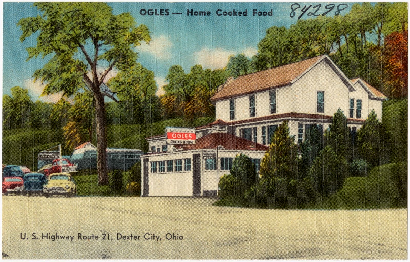 Ogles -- Home cooked food, U. S. Highway Route 21, Dexter City, Ohio, Boston Public Library - undated