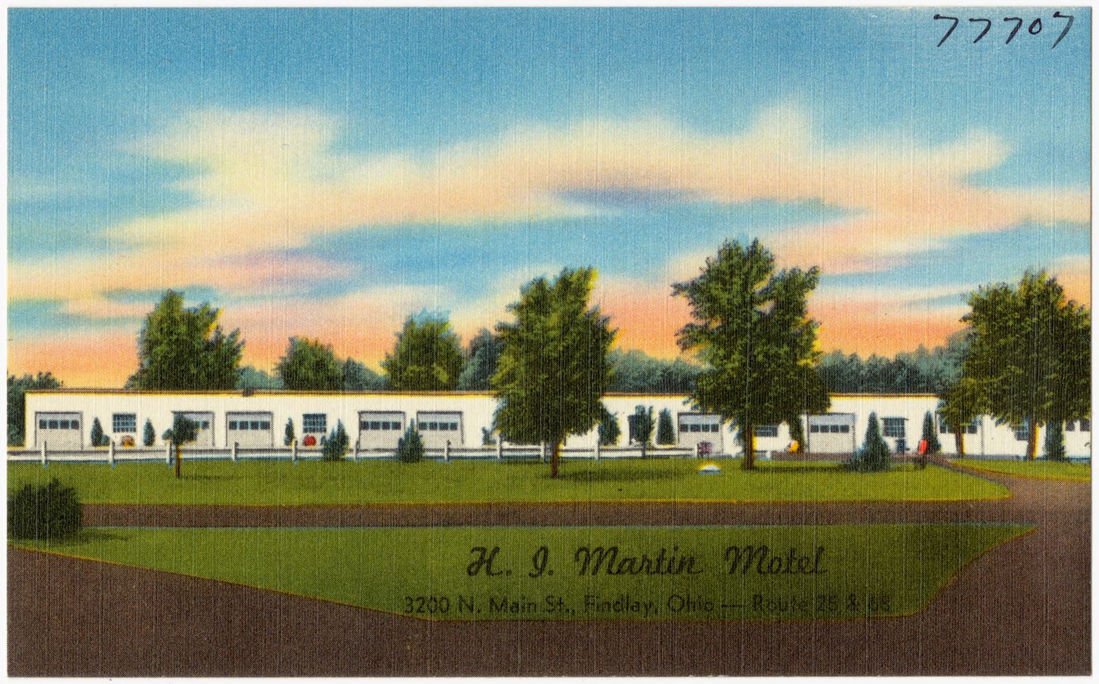 H. L. Martin Motel, 3200 N. Main St., Findlay, Ohio -- Route 25 & 68, Boston Public Library - undated