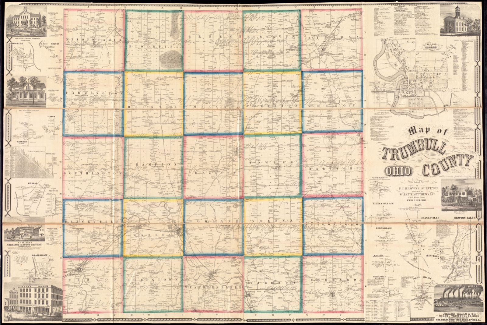 Map of Trumbull County, Ohio, Boston Public Library - undated