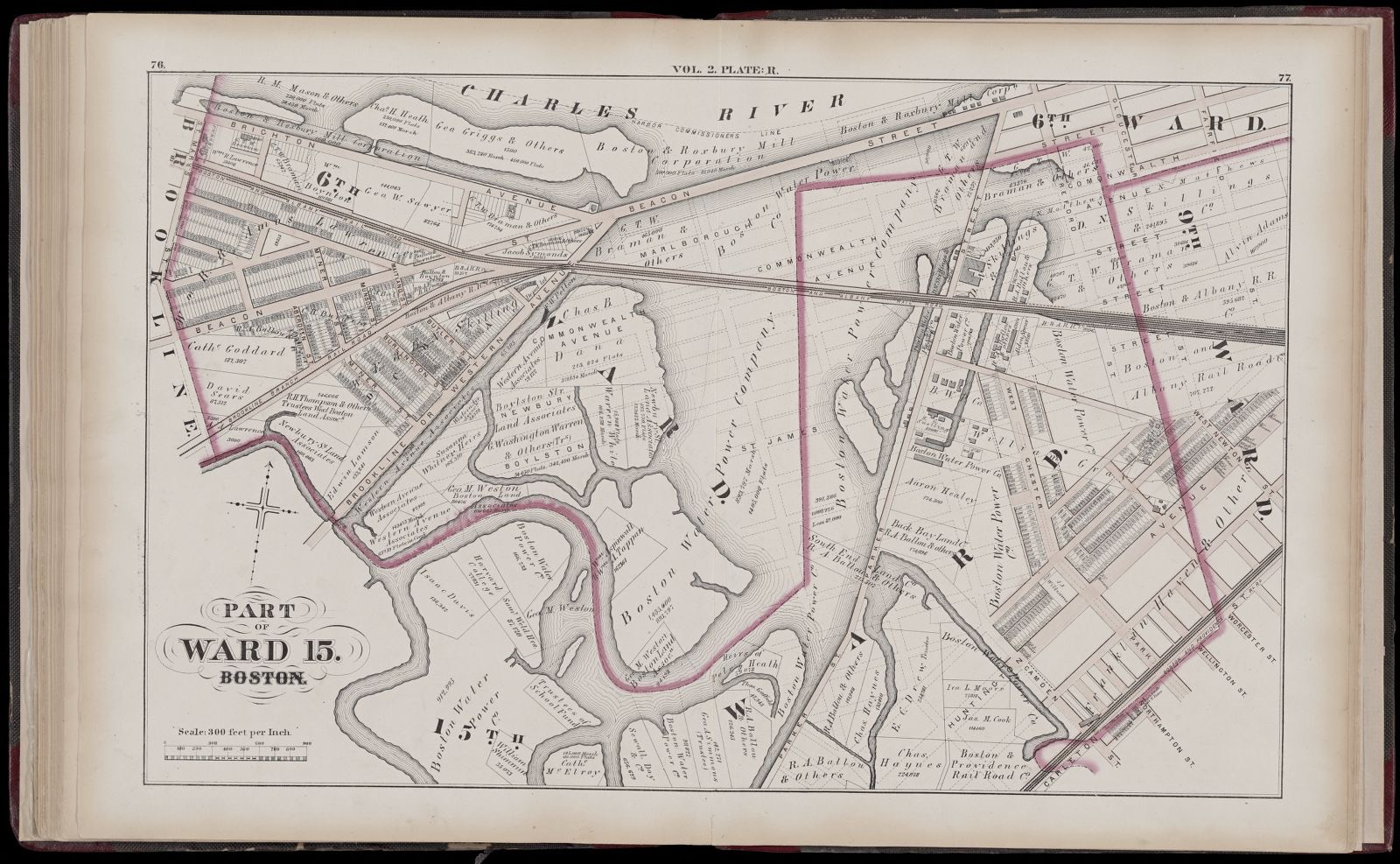 Atlas of the county of Suffolk, Massachusetts : vol. 2nd late city of Roxbury, now wards 13-14 and 15, city of Boston plate R, Boston Public Library - undated