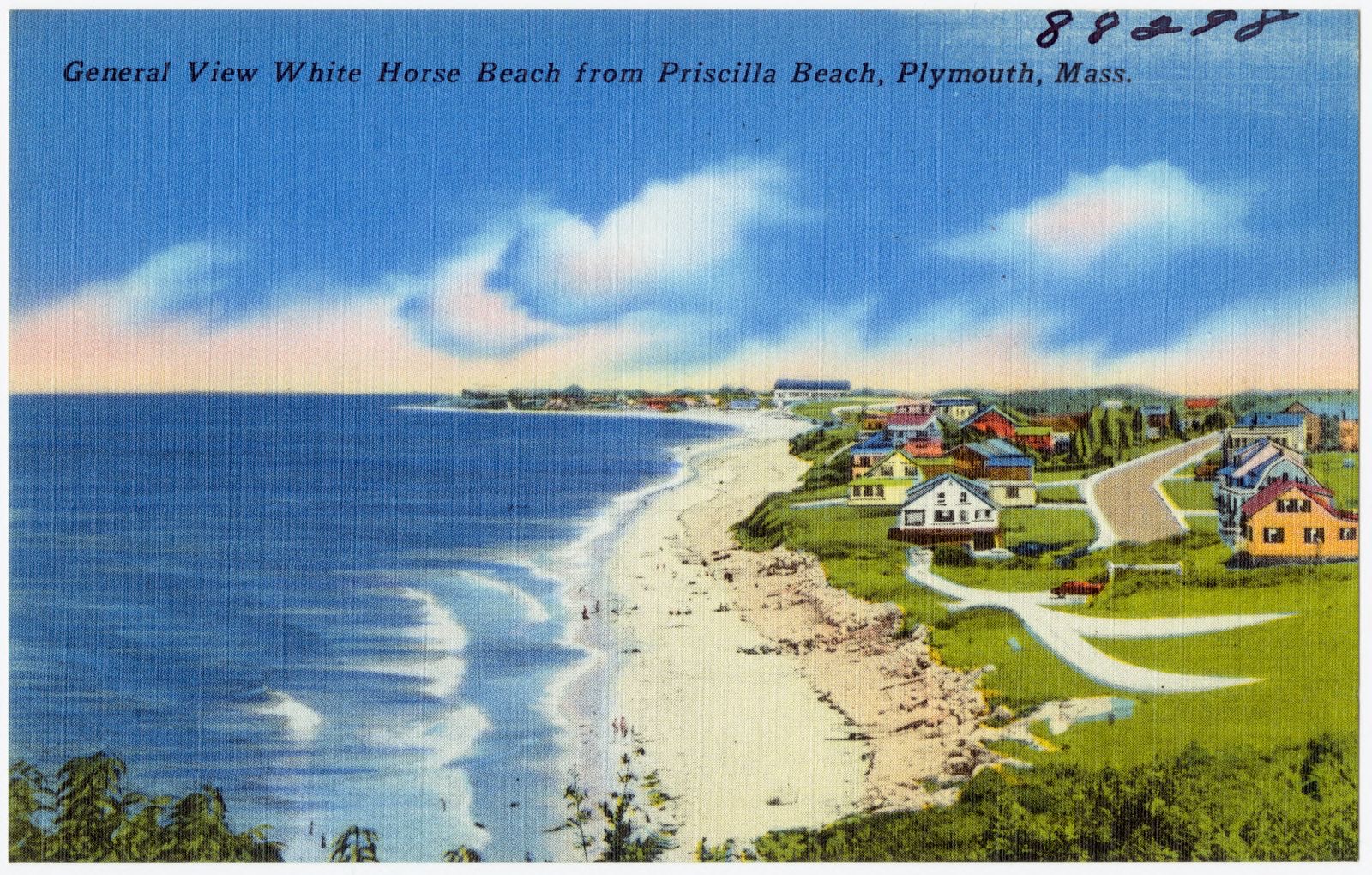 General view White Horse Beach from Priscilla Beach, Plymouth, Mass., Boston Public Library - undated