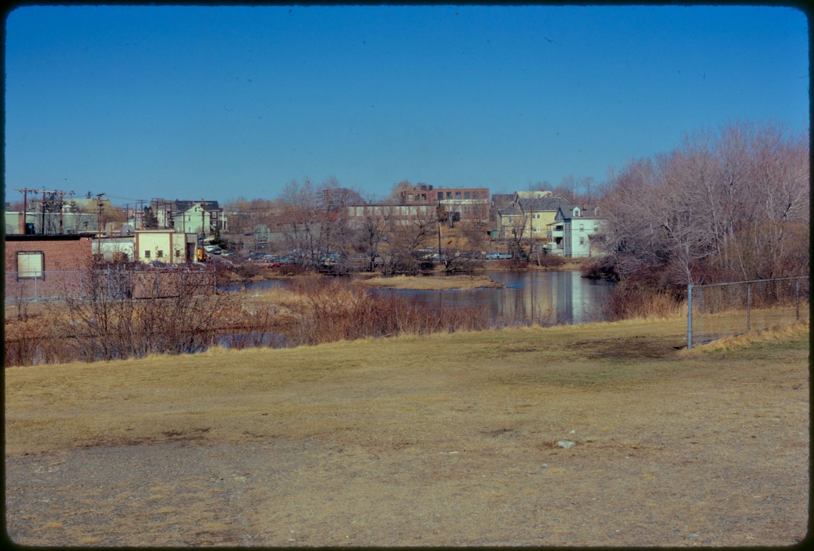 Charles River from Forte Memorial Playground - Newton off 235 California St., Boston Public Library - undated