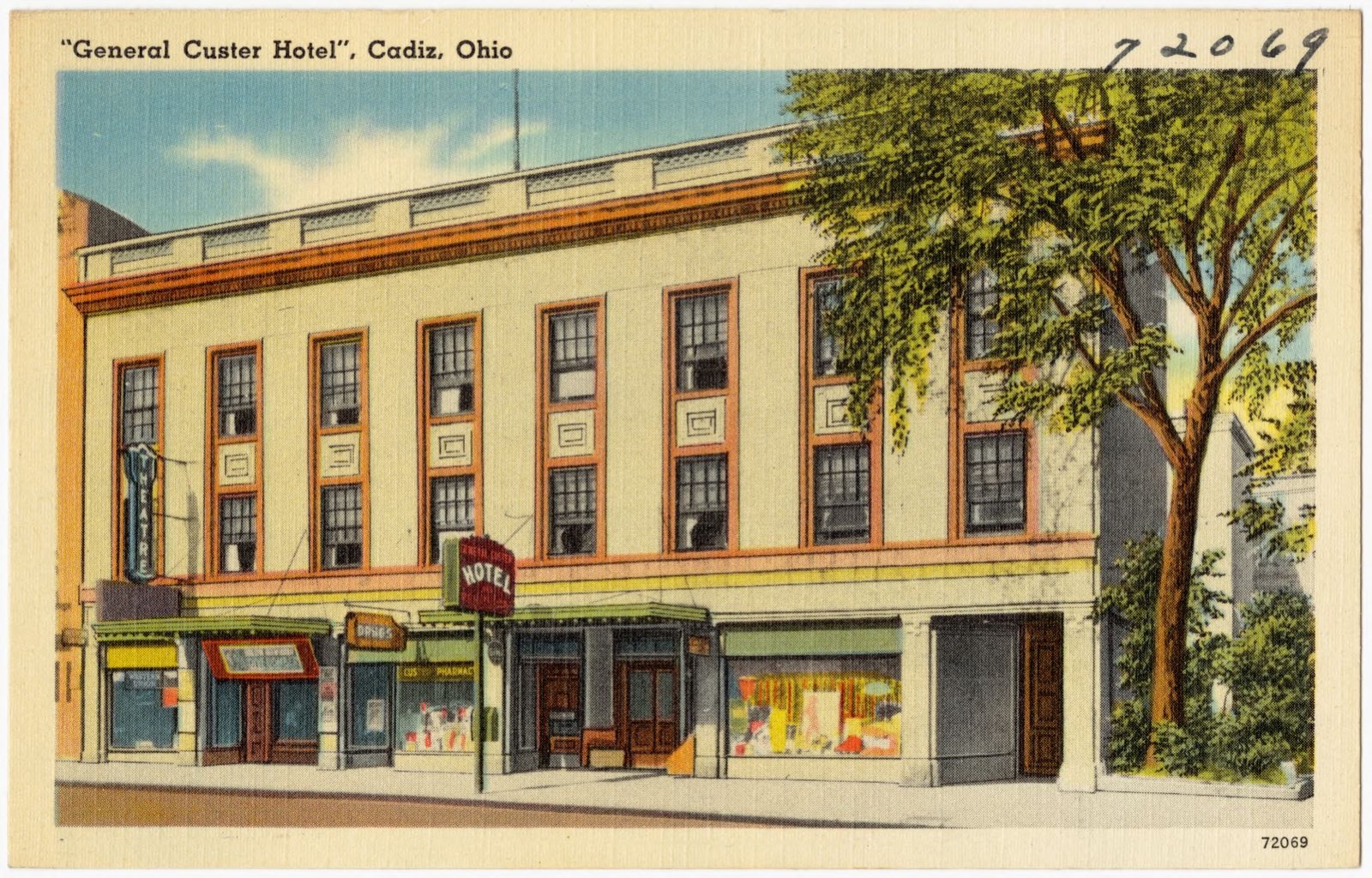 "General Custer Hotel", Cadiz, Ohio, Boston Public Library - undated