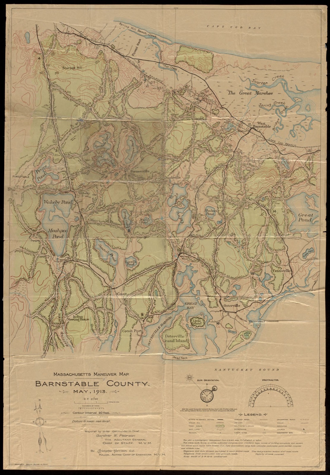 Massachusetts maneuver map Barnstable County, Boston Public Library - undated