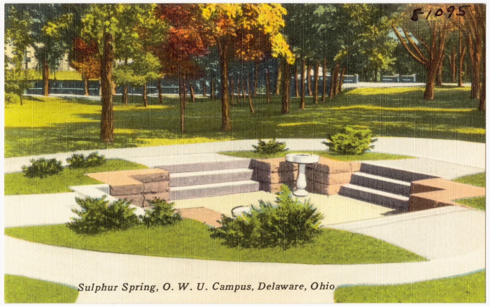 Sulphur Spring, O. W. U. Campus, Delaware, Ohio, Boston Public Library - undated