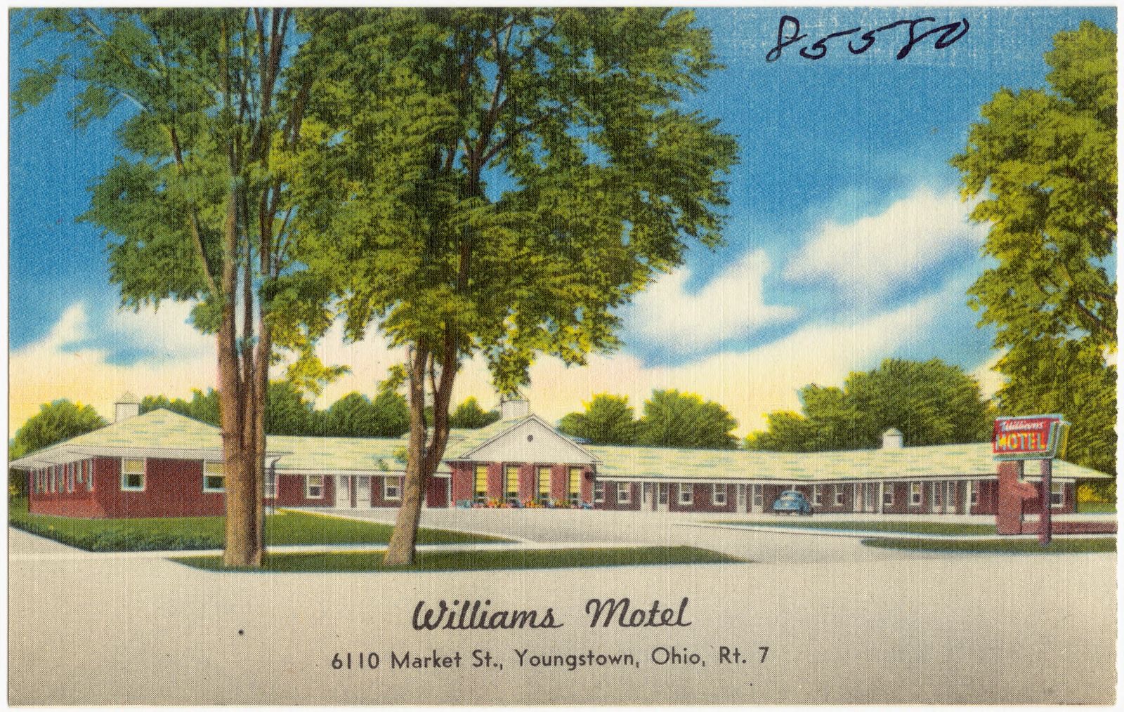 Williams Motel, 6110 Market St., Youngstown, Ohio, Rt. 7, Boston Public Library - undated