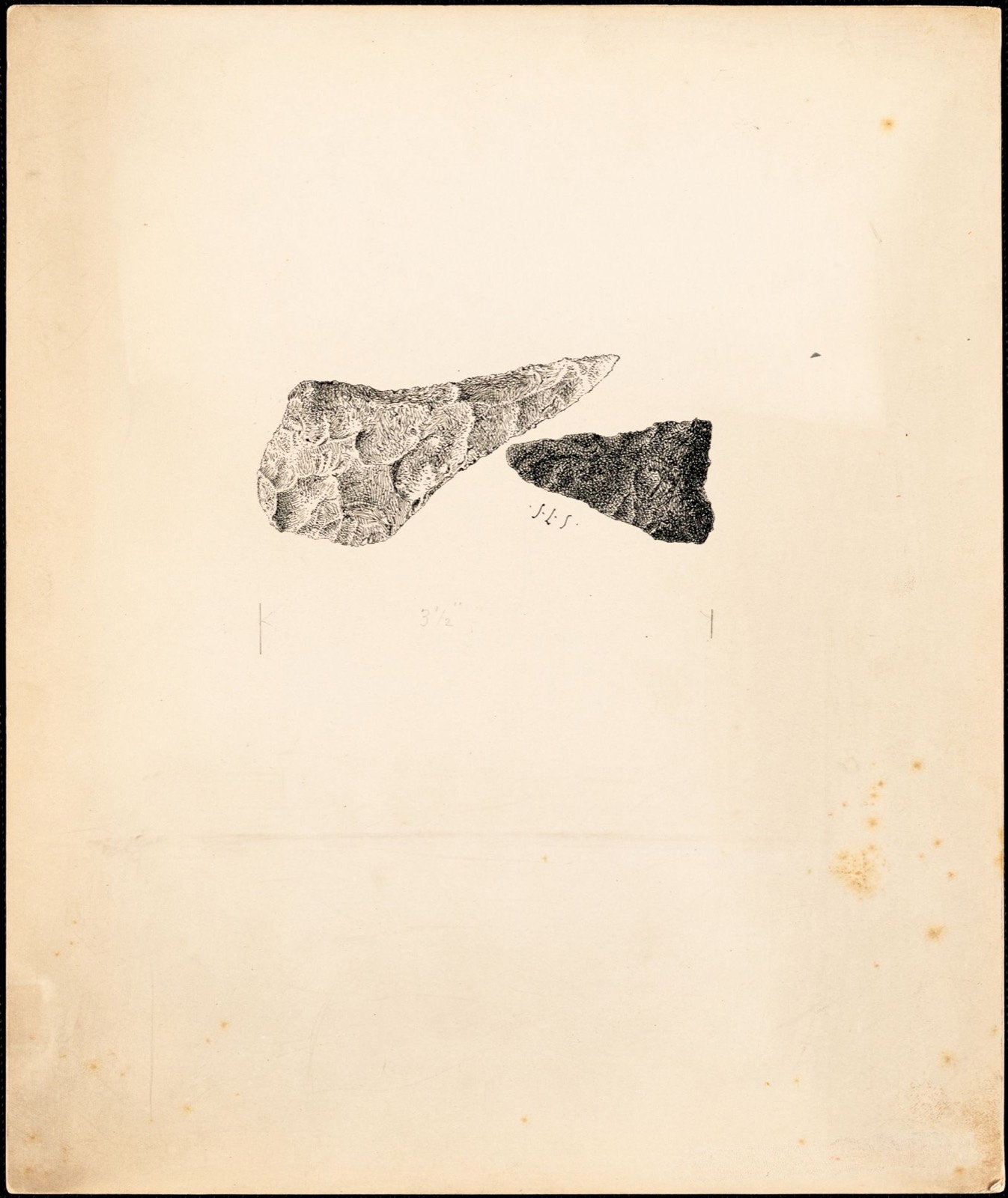 Indian arrow-heads, Canton Public Library - undated