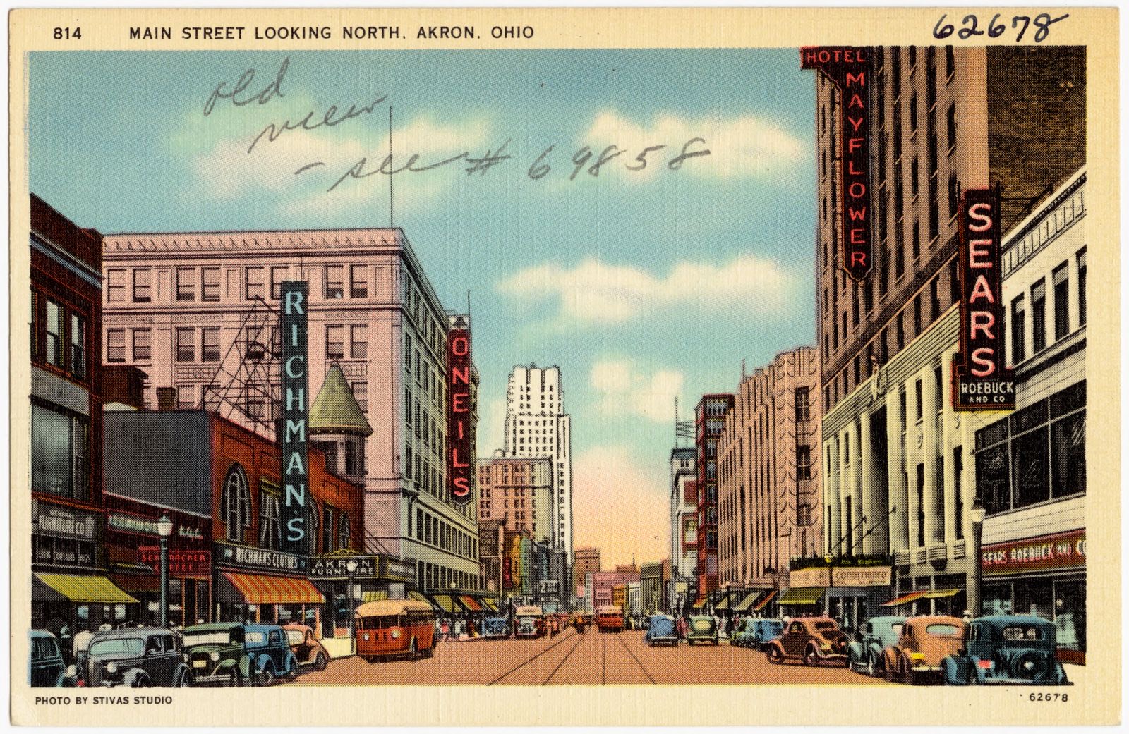 Main Street looking north, Akron, Ohio, Boston Public Library - undated