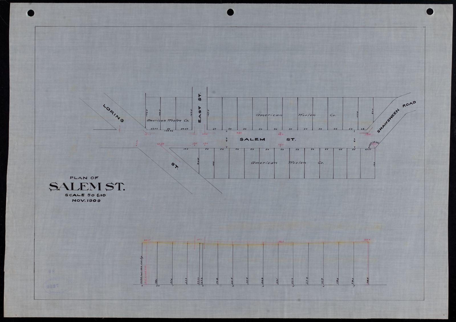 Plan of Salem St., Lawrence Public Library - undated