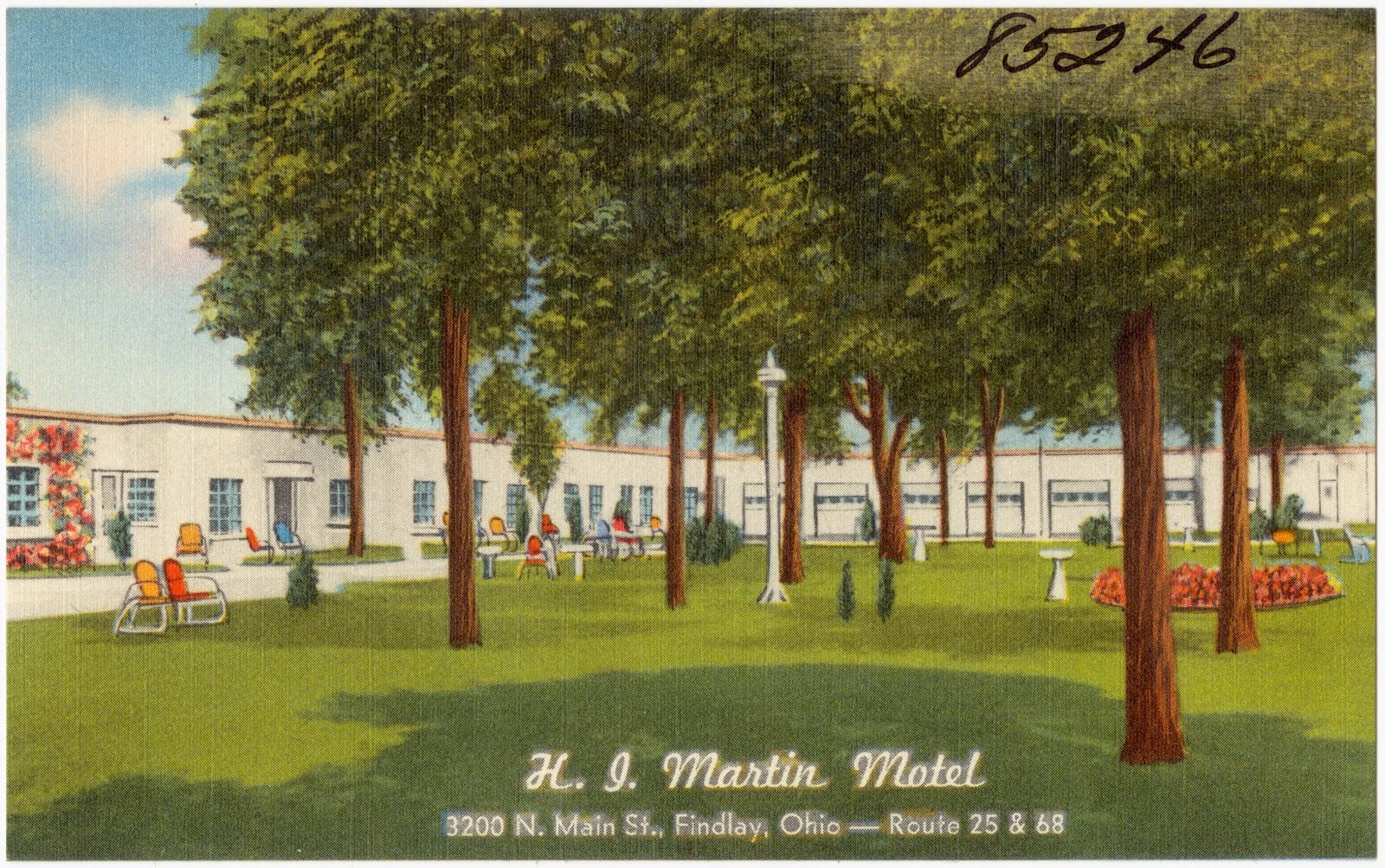 H. L. Martin Motel, 3200 N. Main St., Findlay, Ohio -- Route 25 & 68, Boston Public Library - undated
