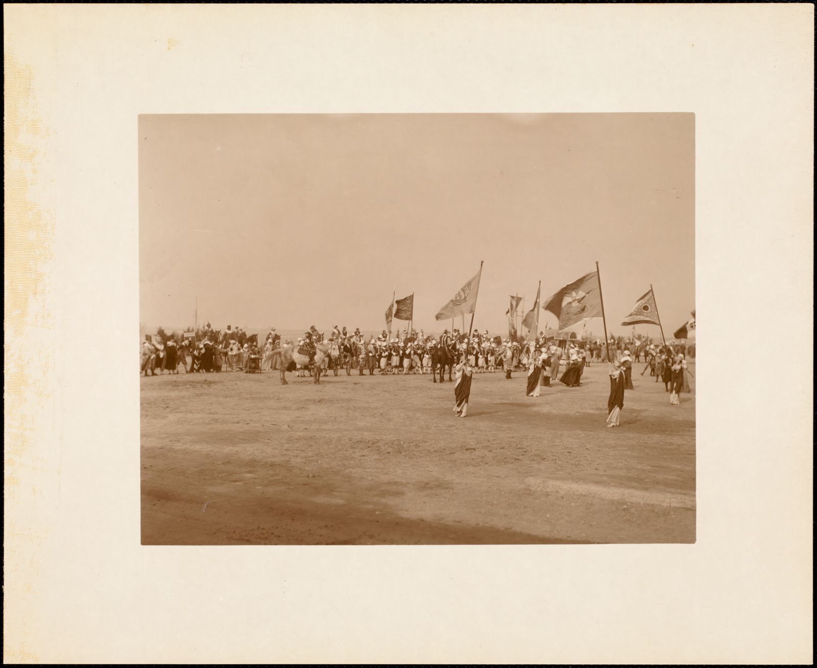 Plymouth Tercentenary Pagaent, Finale - the march of the state flags, Plymouth Public Library - undated