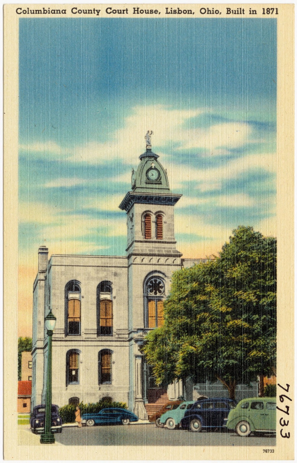 Columbiana County Court House, Lisbon, Ohio, built in 1871, Boston Public Library - undated