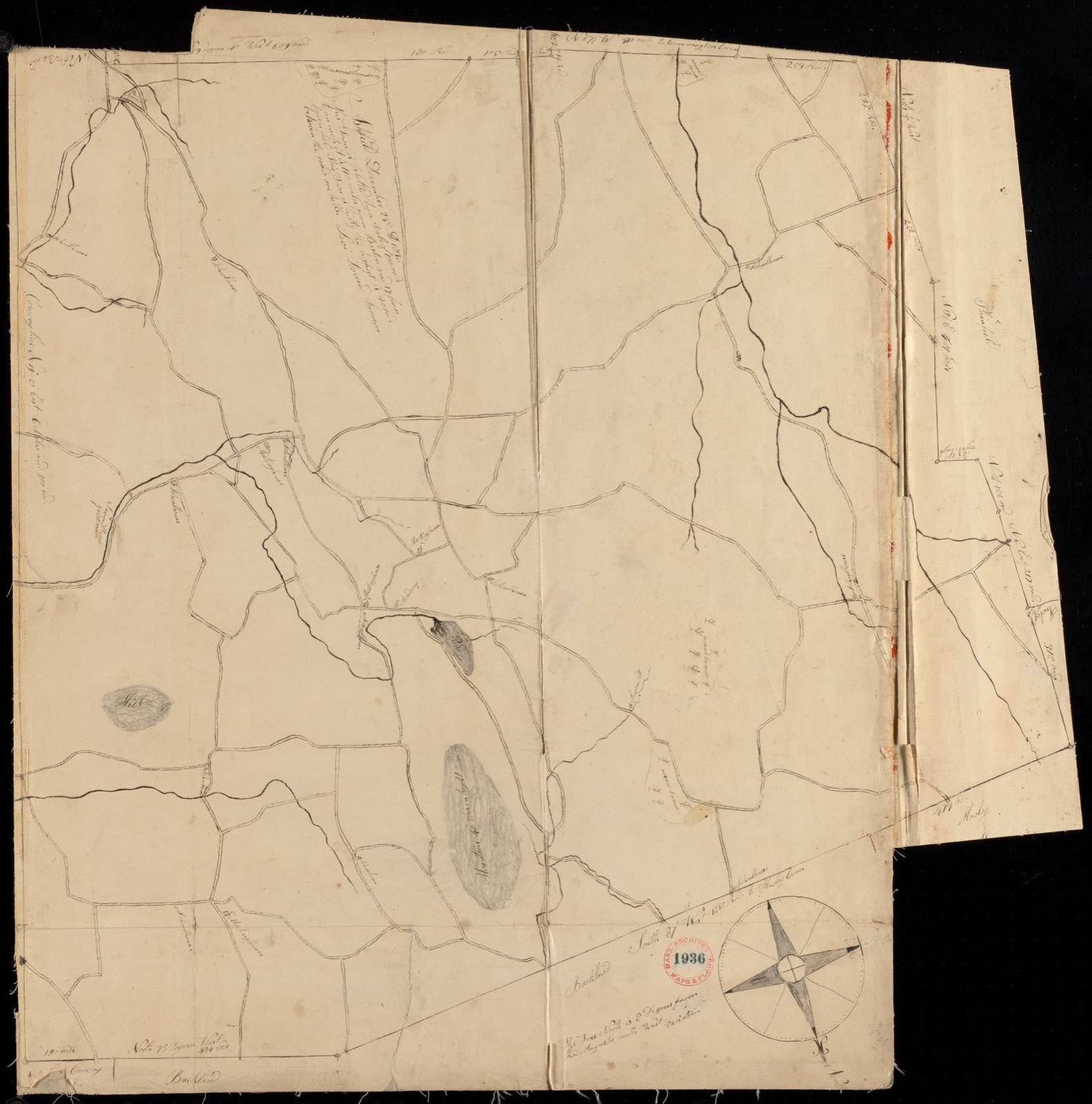 Plan of Ashfield made by Levi Leonard, dated December 25, 1830, Massachusetts Archives - undated