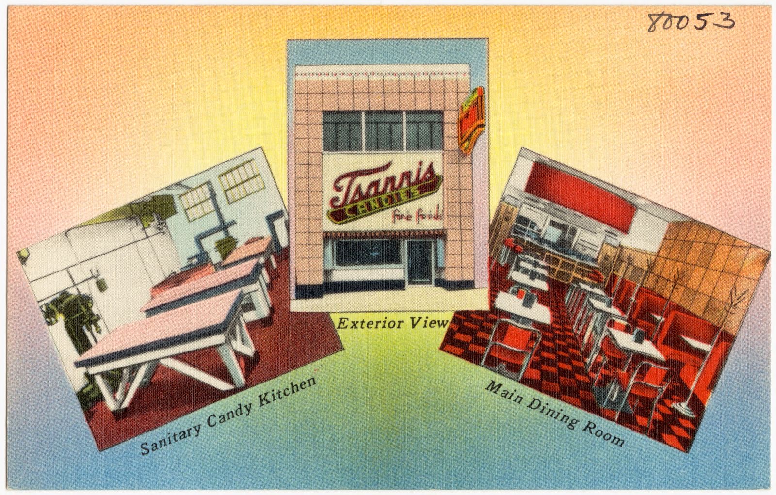 Tsannis Candies, fine foods, Boston Public Library - undated