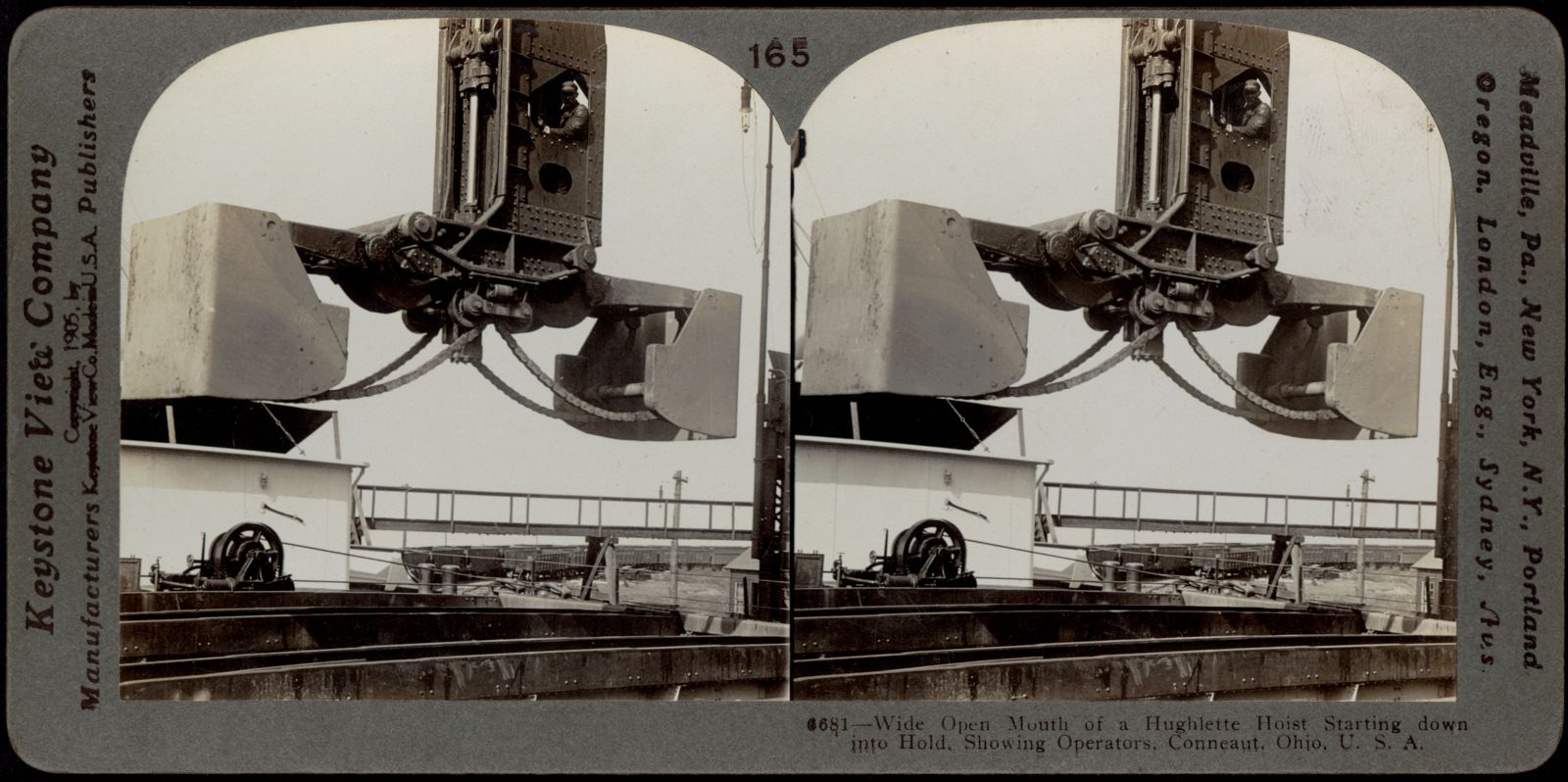Wide open mouth of a Hulett Hoist, Boston Public Library - undated
