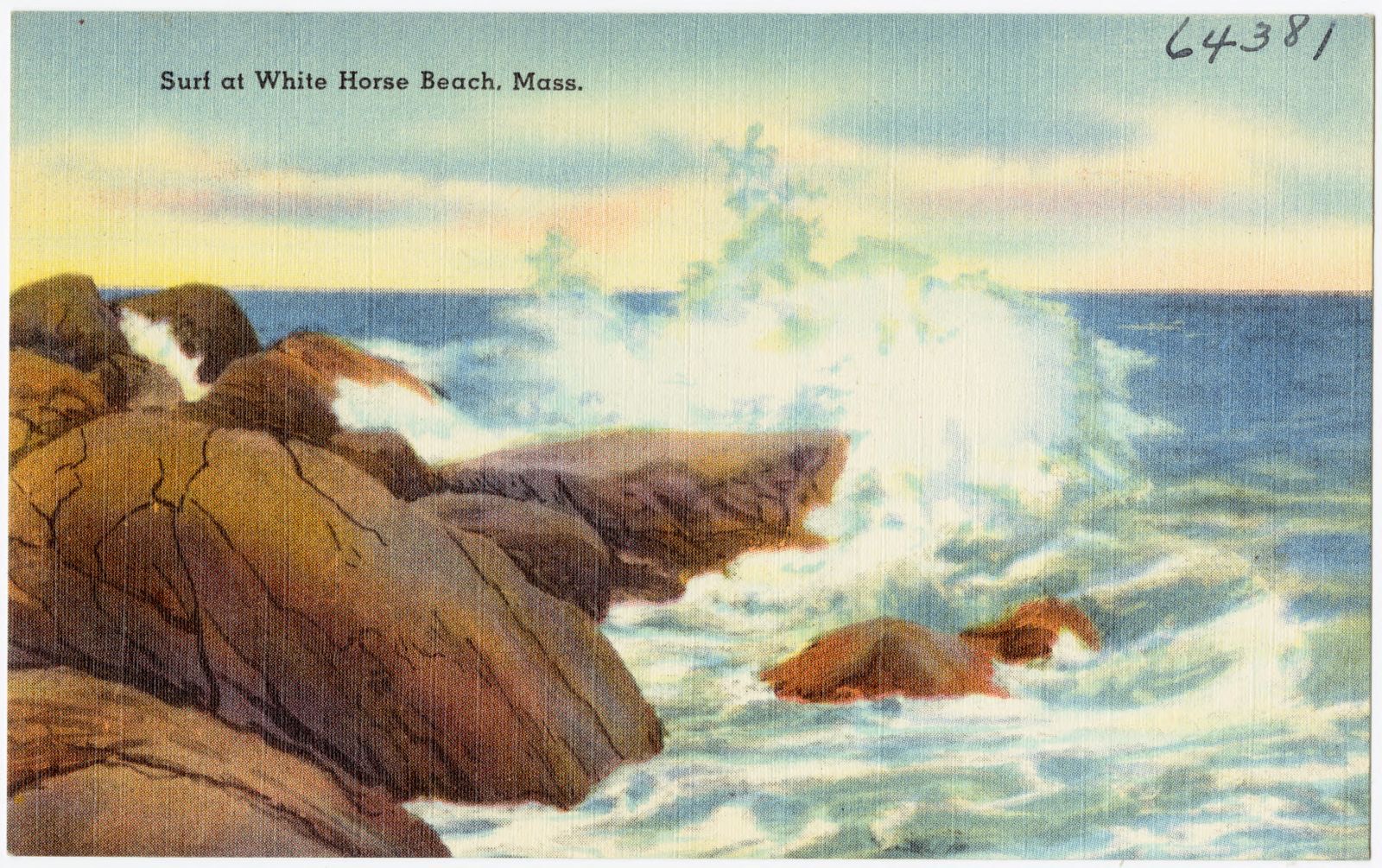 Surf at White Horse Beach, Mass., Boston Public Library - undated