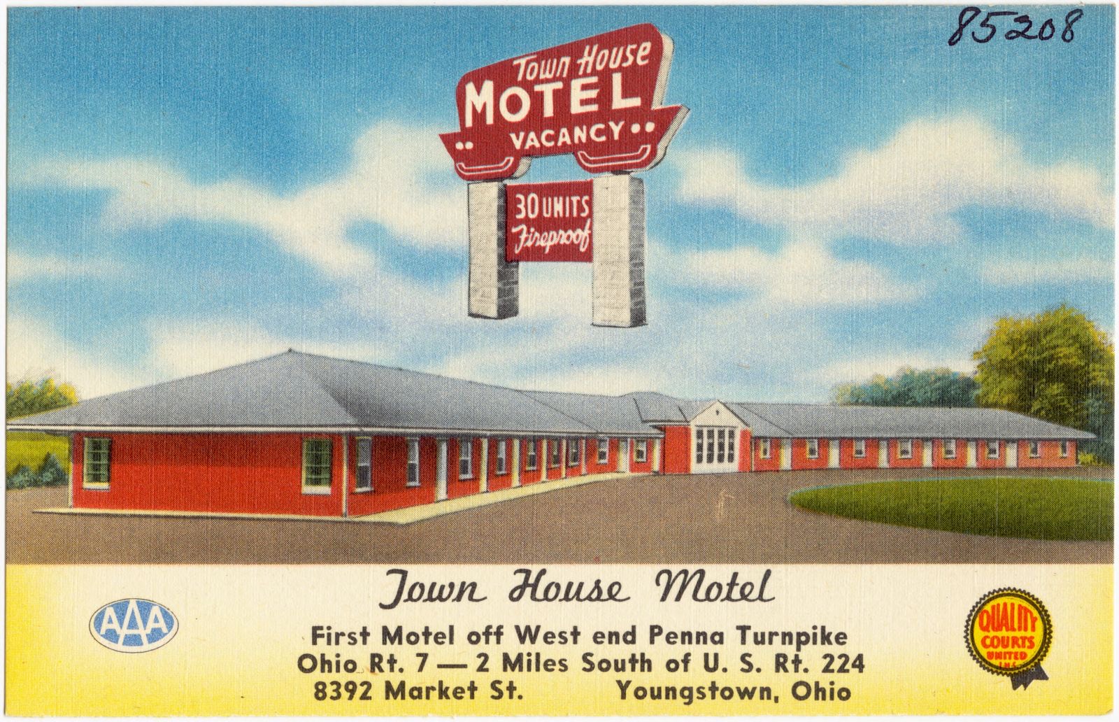 Town House Motel, Boston Public Library - undated