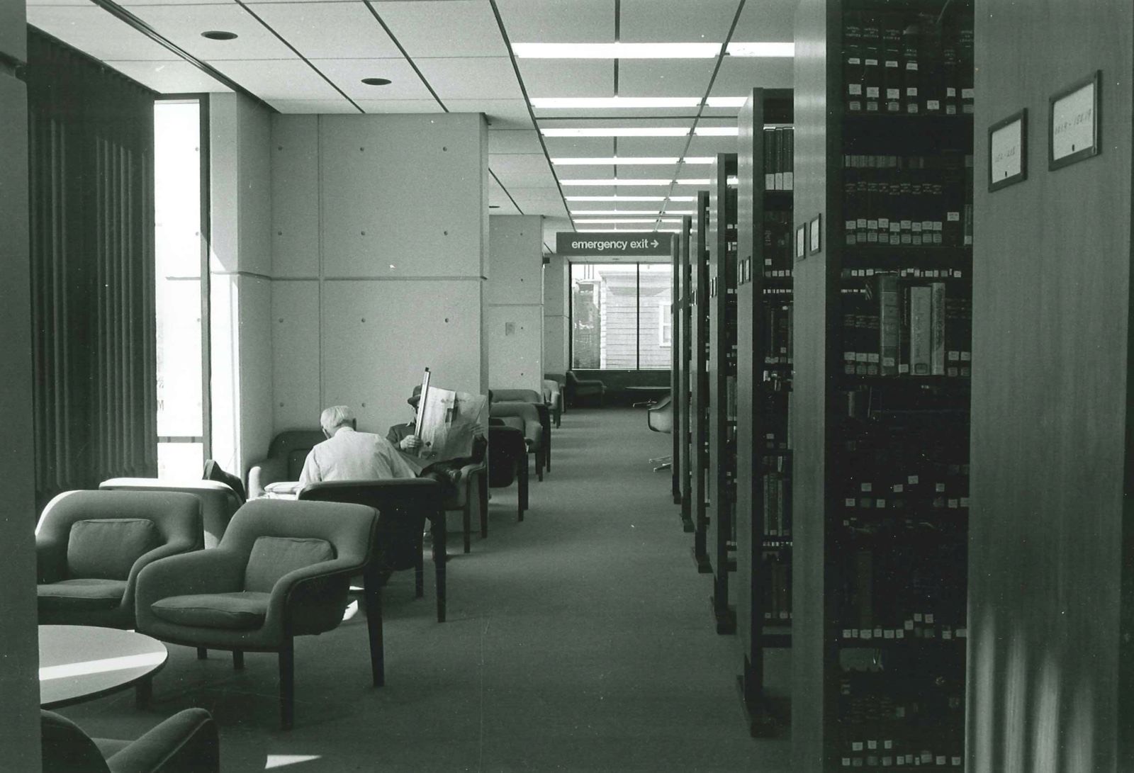 Lawrence Public Library interior, Lawrence Public Library - undated