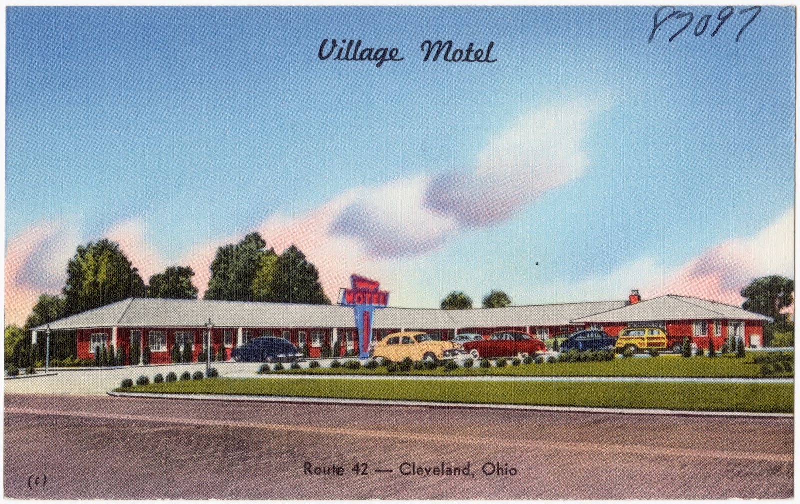 Village Motel, Route 42 -- Cleveland, Ohio, Boston Public Library - undated