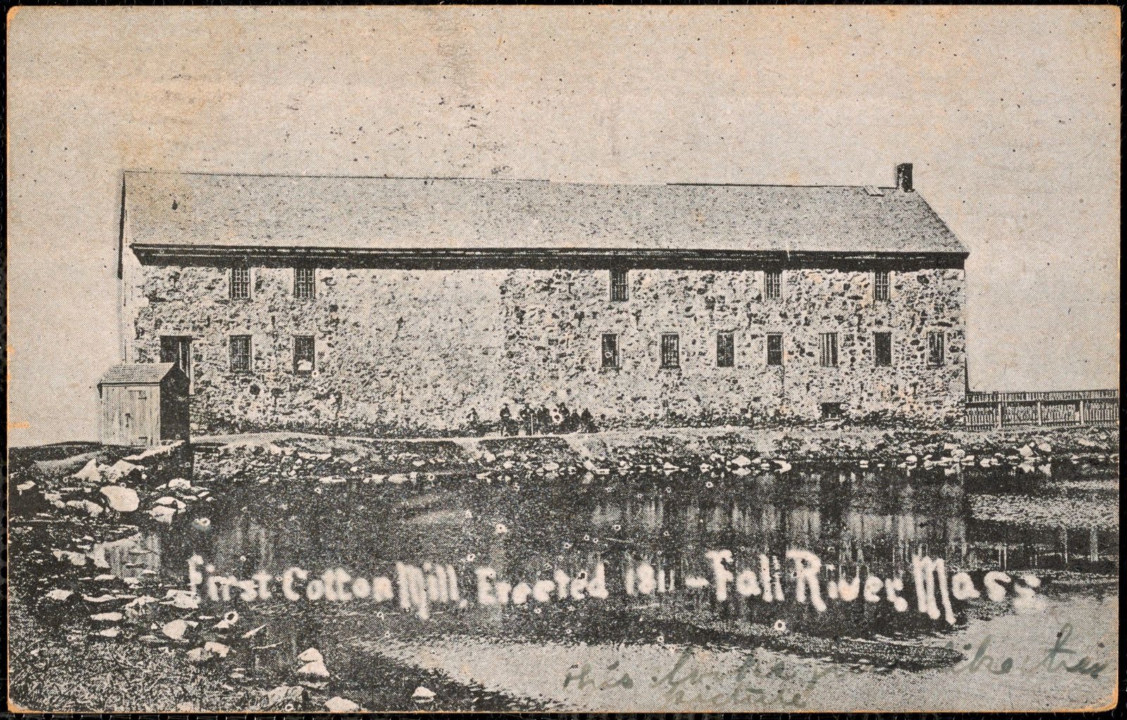First cotton mill erected 1811-Fall River, Mass., Fall River Public Library - undated