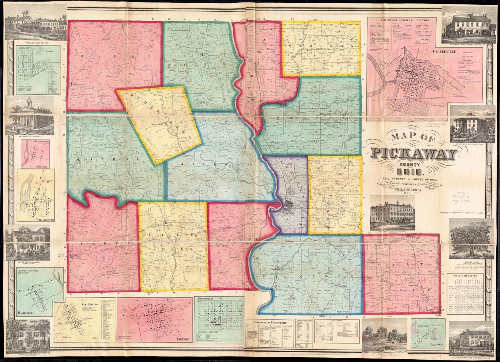 Map of Pickaway County, Ohio, Boston Public Library - undated