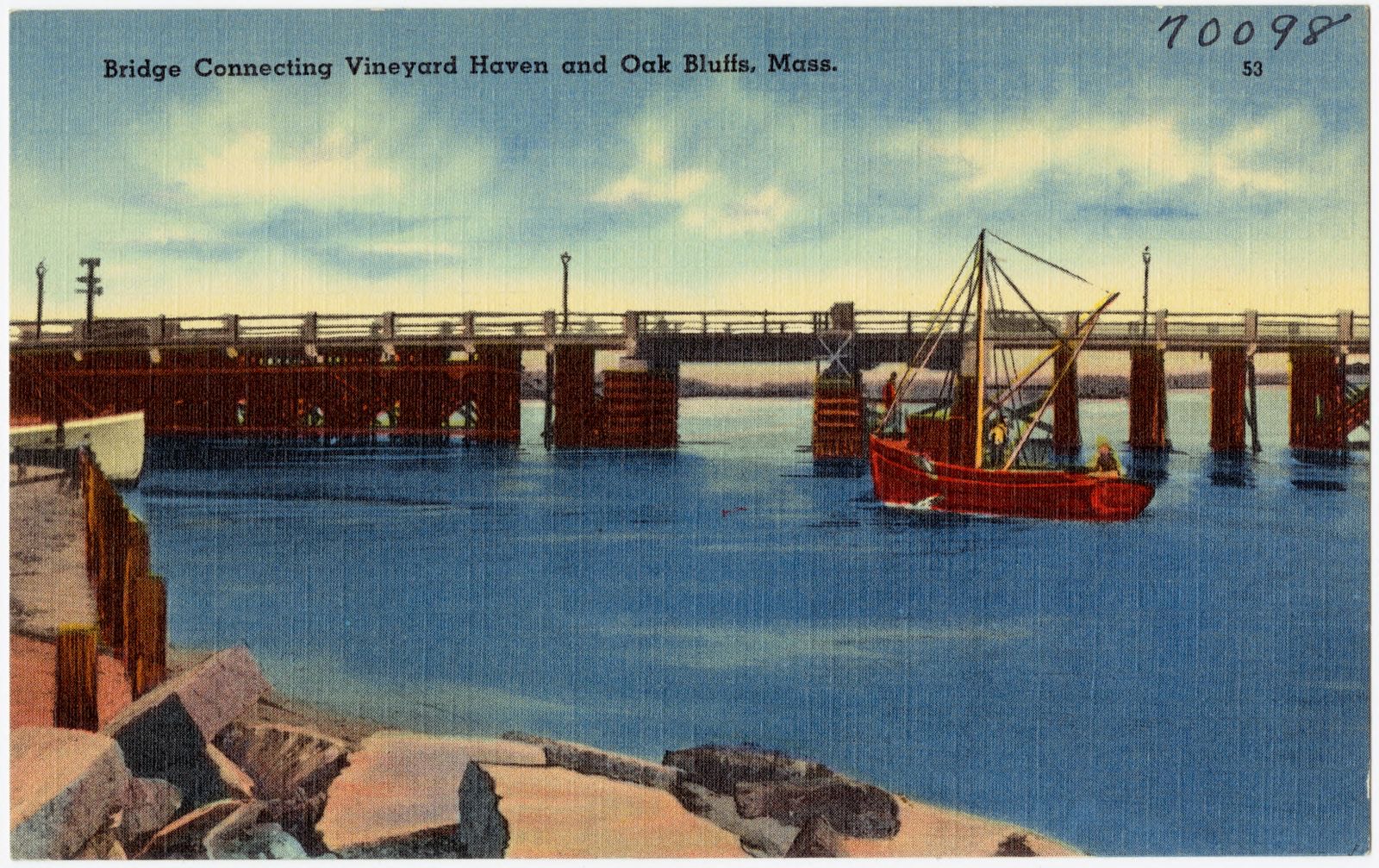 Bridge connecting Vineyard Haven and Oak Bluffs, Mass., Boston Public Library - undated