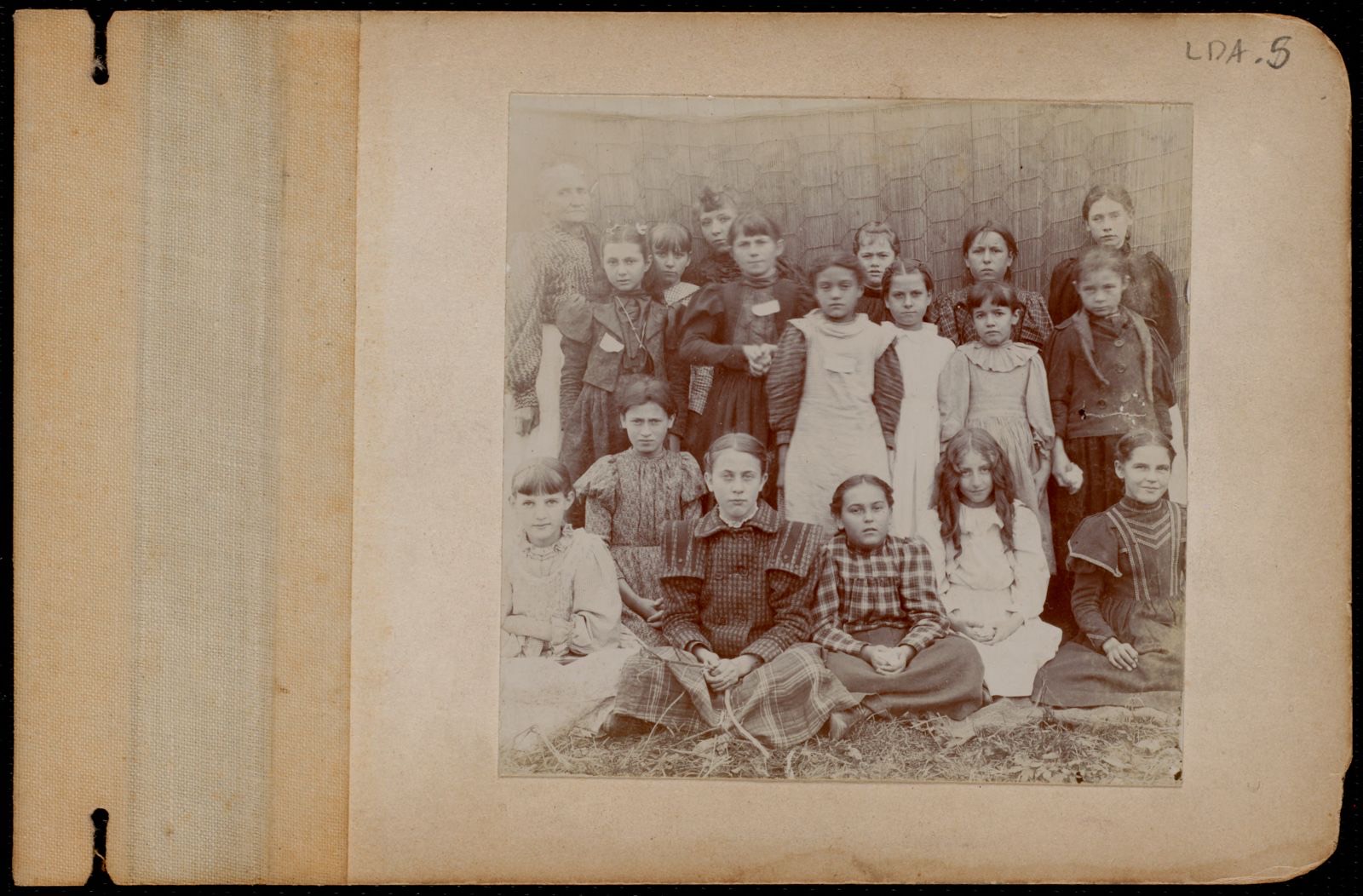 Portrait of a group of young girls, Lenox Library Association - undated