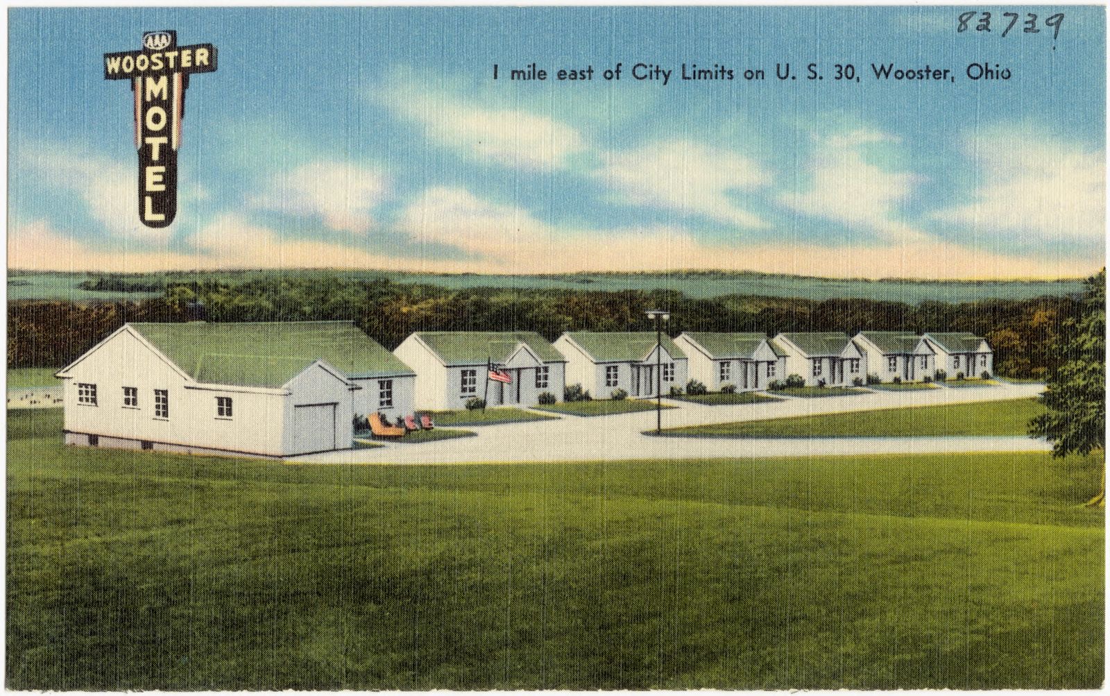 Wooster Motel, 1 mile east of city limits on U.S. 30, Wooster, Ohio, Boston Public Library - undated