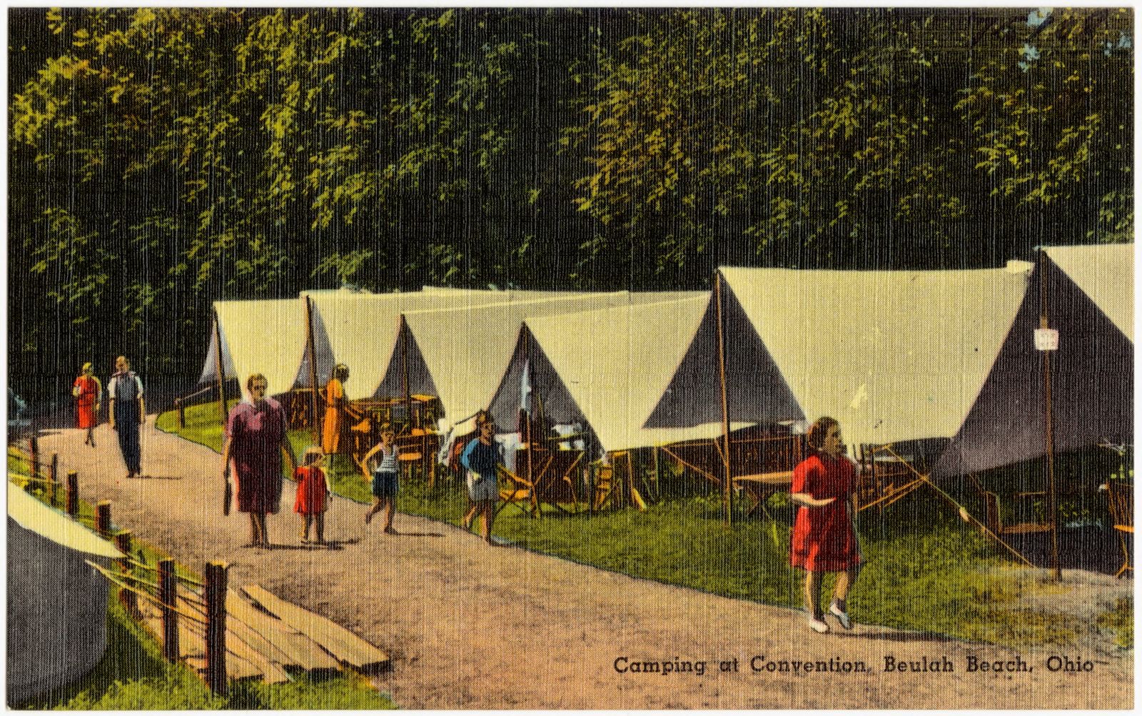 Camping at convention, Beulah Beach, Ohio, Boston Public Library - undated