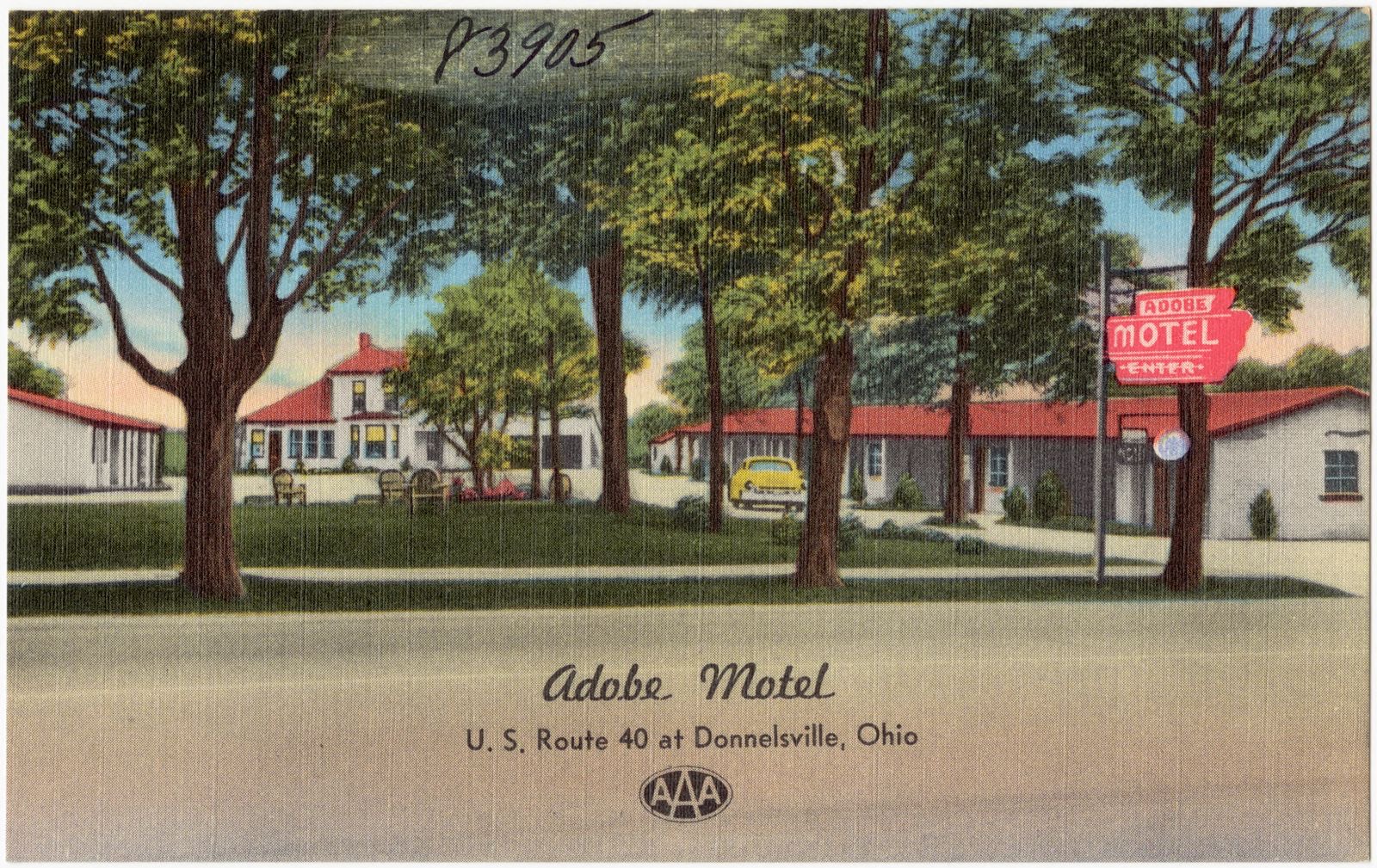 Adobe Motel, U. S. Route 40 at Donnelsville, Ohio, Boston Public Library - undated
