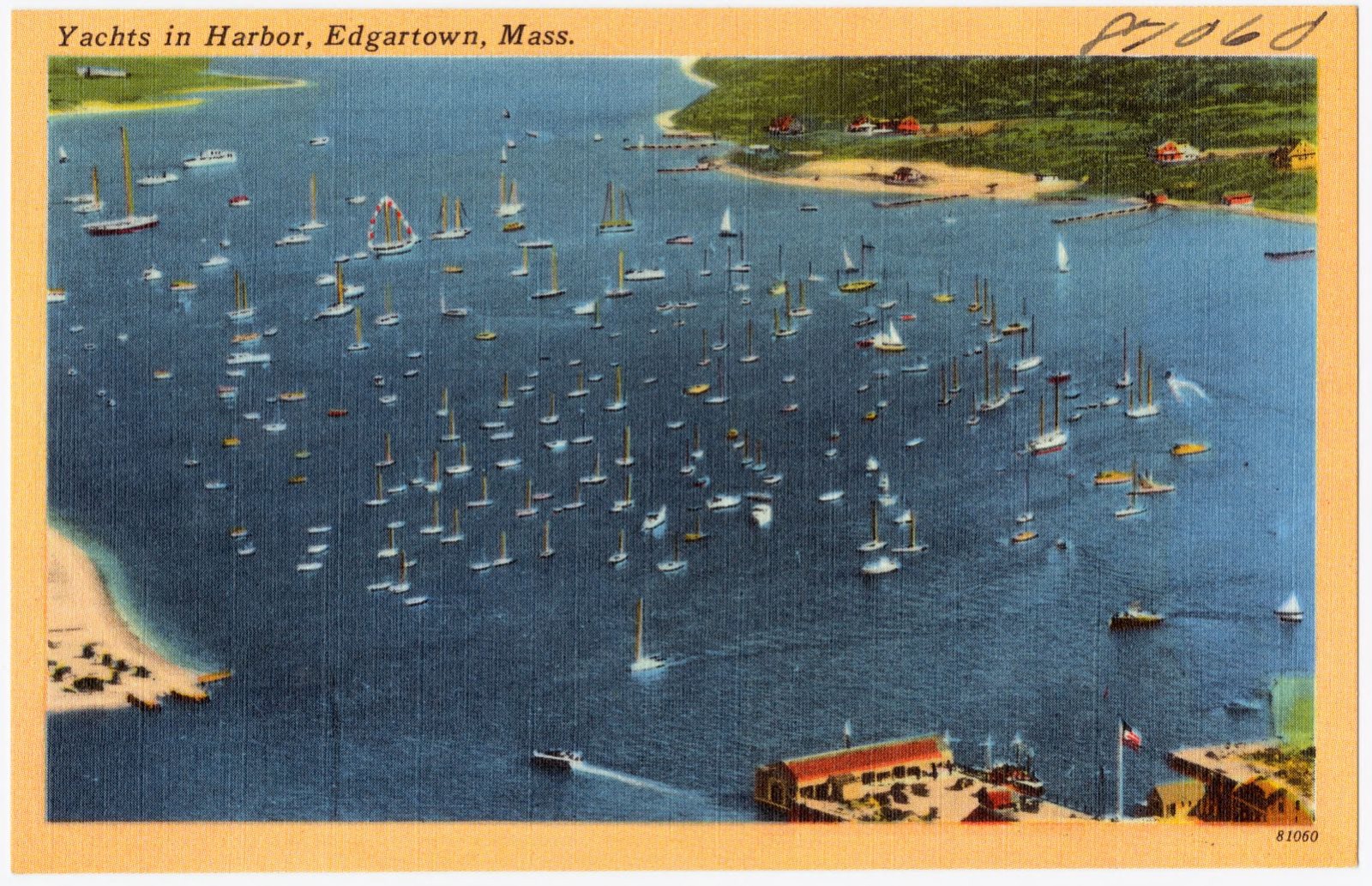 Yachts in harbor, Edgartown, Mass., Boston Public Library - undated
