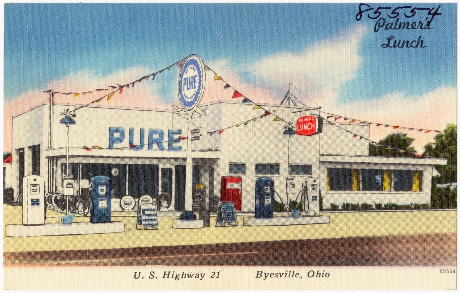 Palmer's Lunch, U.S. Highway 21, Byesville, Ohio, Boston Public Library - undated