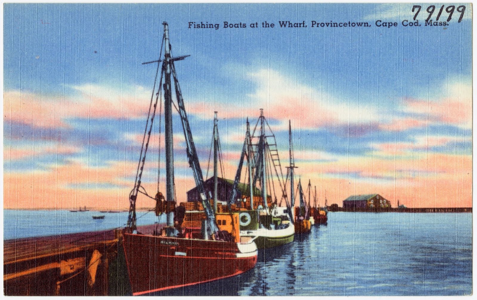 Fishing boats at the wharf, Provincetown, Cape Cod, Mass., Boston Public Library - undated