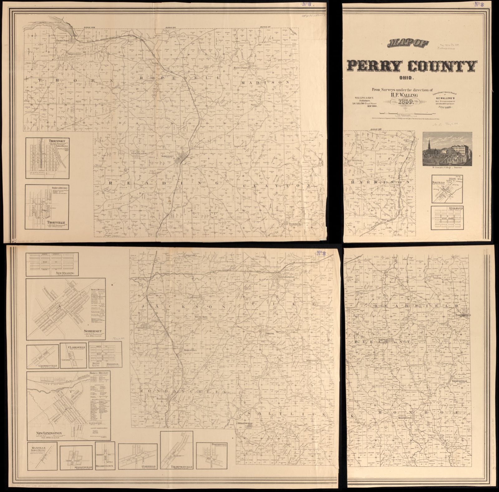 Map of Perry County, Ohio, Boston Public Library - undated