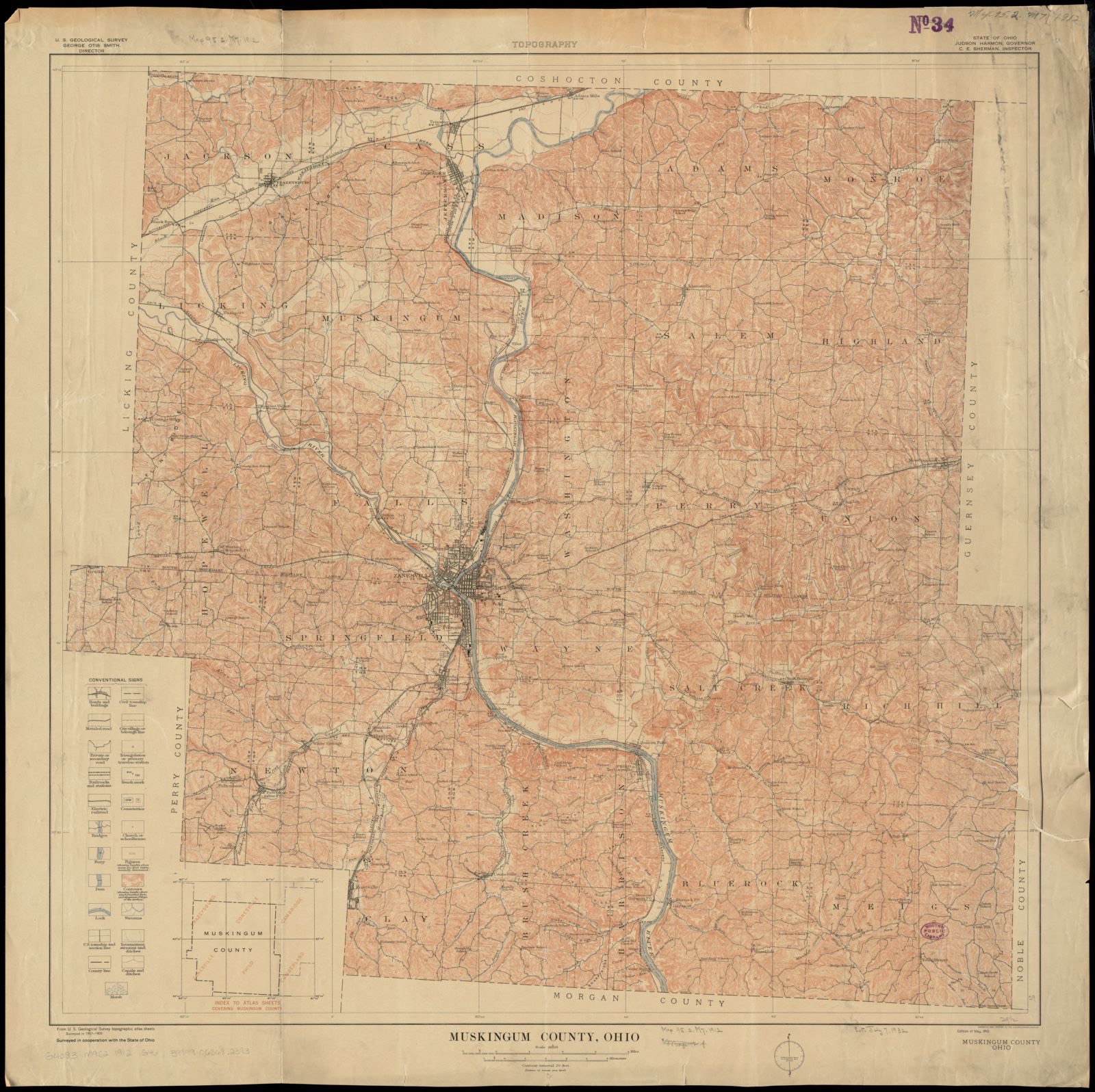 Muskingum County, Ohio, Boston Public Library - undated