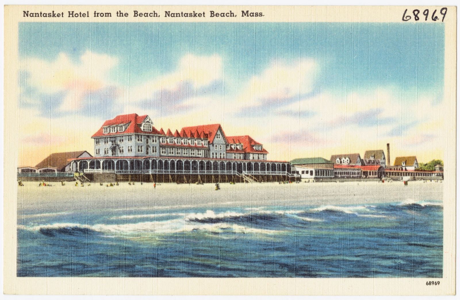 Nantasket Hotel from the beach, Nantasket Beach, Mass., Boston Public Library - undated