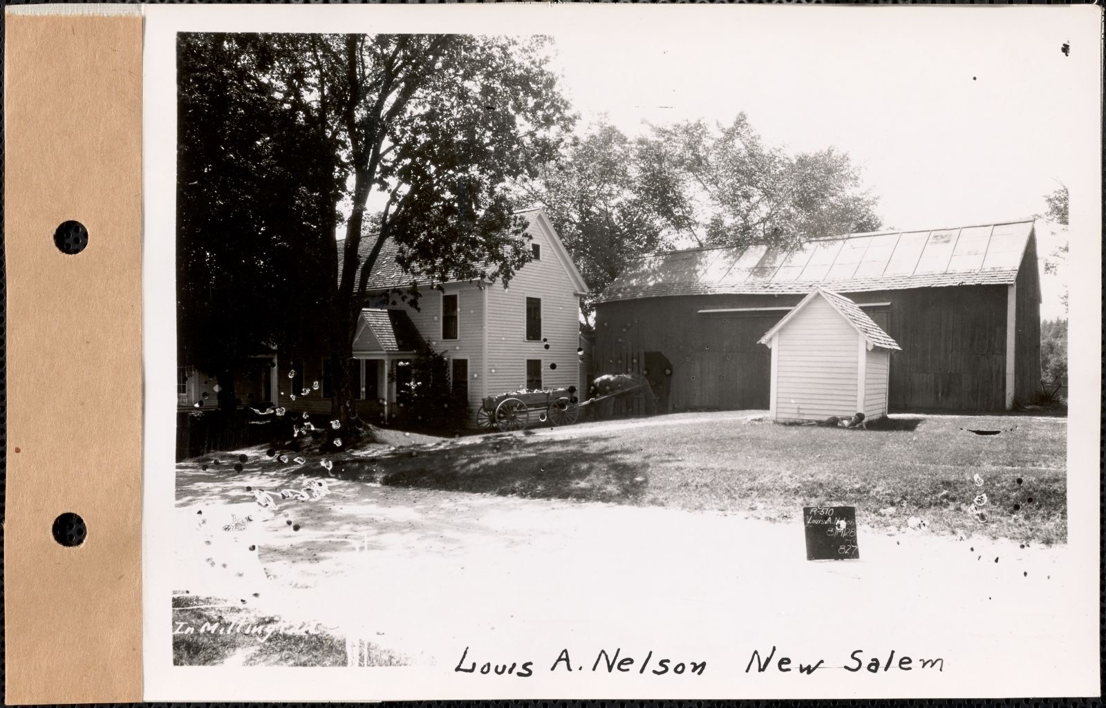 Louis A. Nelson, house, barn, Millington, New Salem, Mass., Aug. 14, 1928 Parcel no. 510-10, Louis A. Nelson, Massachusetts Archives - undated