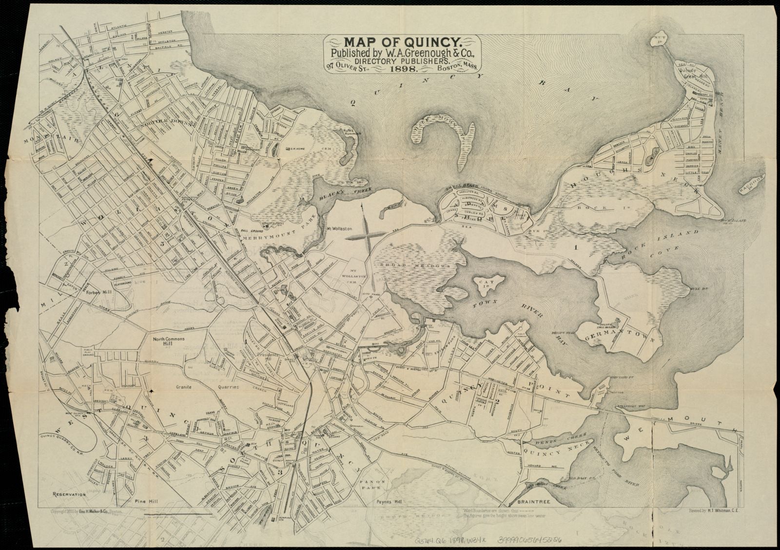 Map of Quincy, Boston Public Library - undated