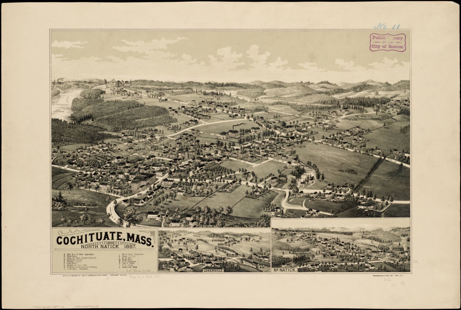 Cochituate, Mass. and North Natick, 1887, Boston Public Library - undated