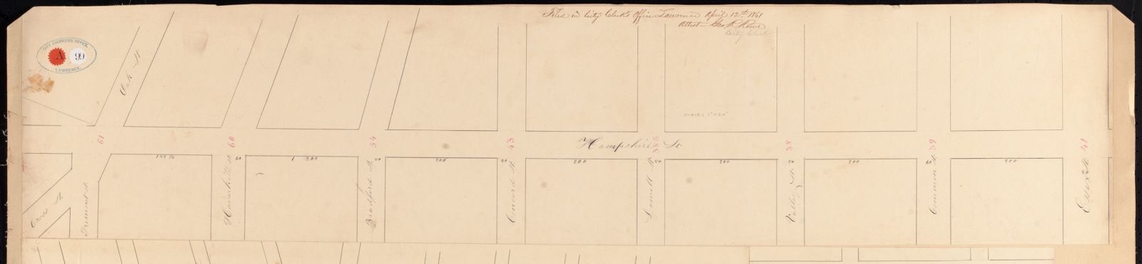 Hampshire St. between Oak St. and Essex St., Lawrence Public Library - undated
