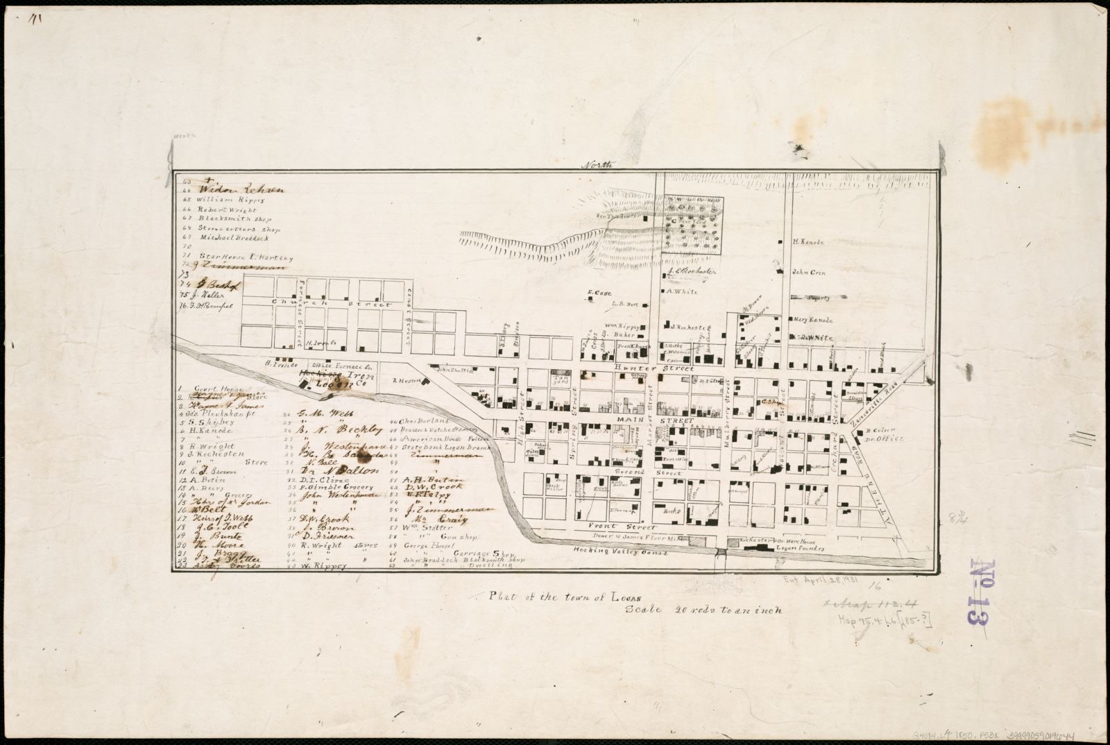 Plat of the town of Logan, Boston Public Library - undated