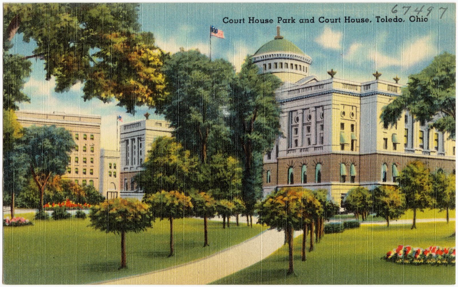 Court House Park and Court House, Toledo, Ohio, Boston Public Library - undated