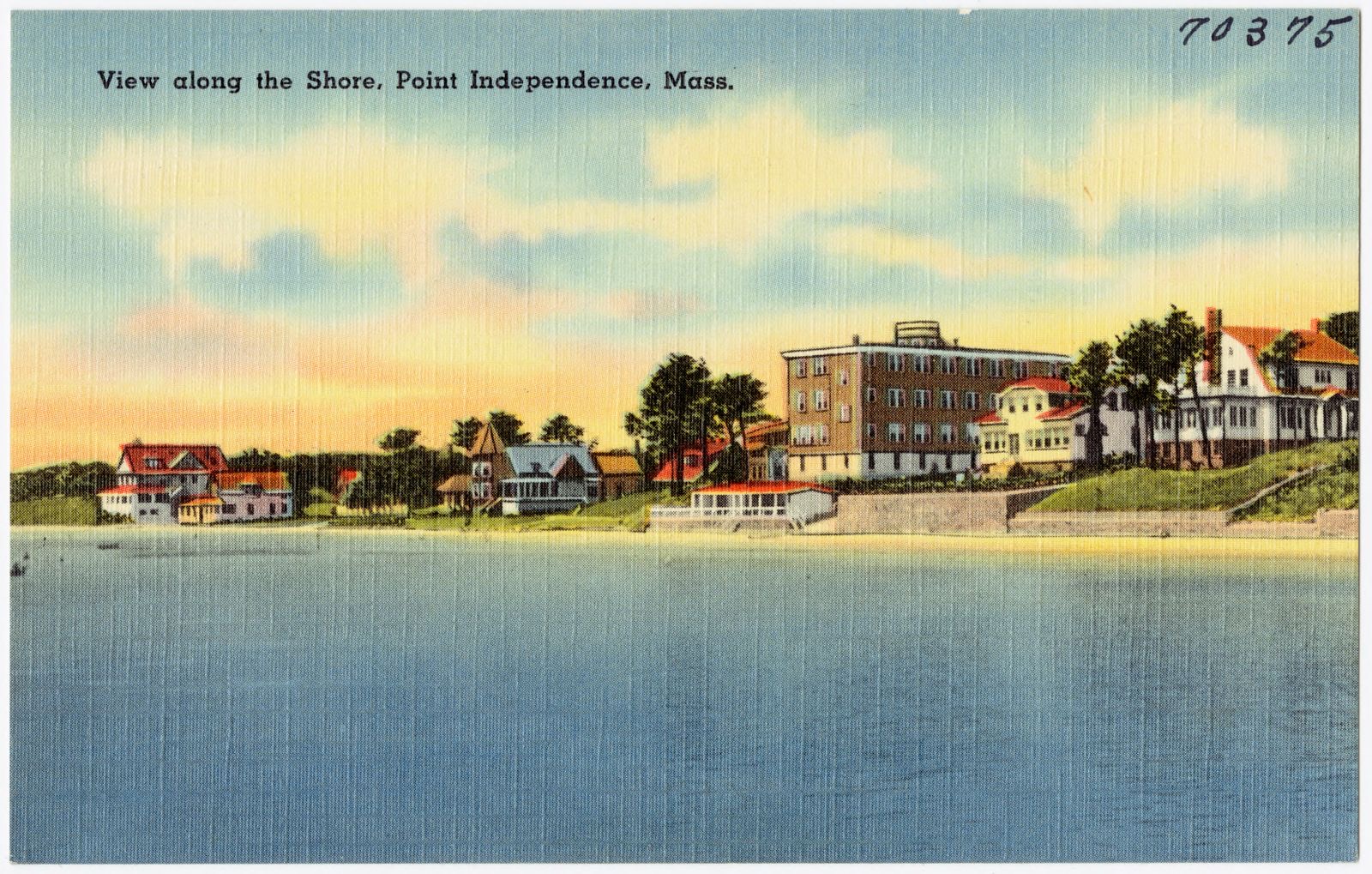 View along the shore, Point Independence, Mass., Boston Public Library - undated