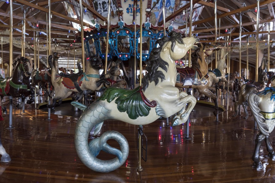 The carousel, or merry-go-round, at Richland Carrousel Park opened in 1991 in downtown Mansfield, Ohio