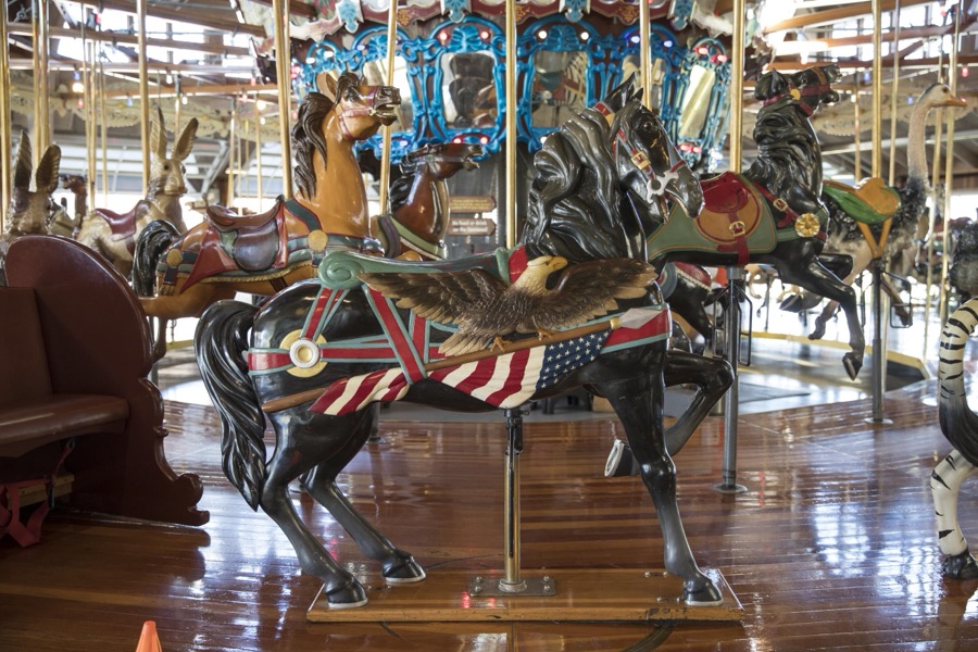 The carousel, or merry-go-round, at Richland Carrousel Park opened in 1991 in downtown Mansfield, Ohio