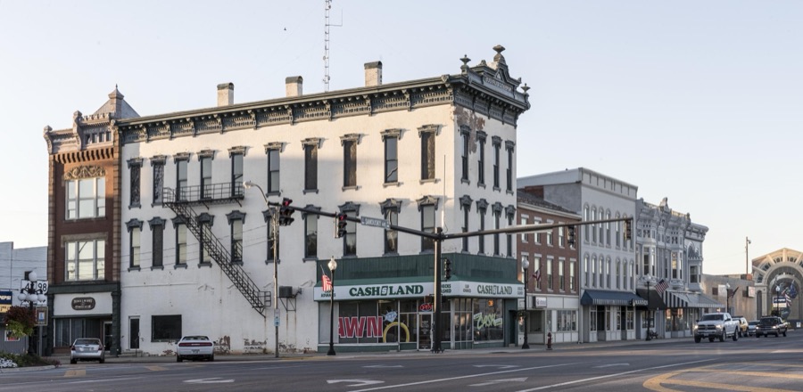 A portion of downtown Bucyrus, Ohio