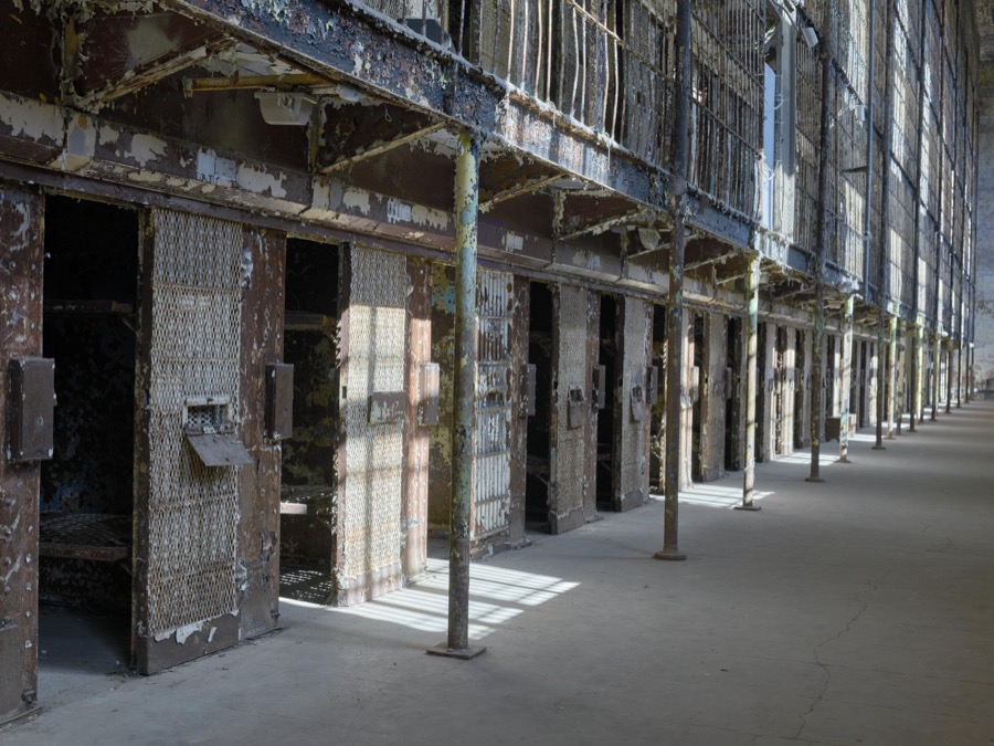 A cellblock at the old Ohio State Reformatory, built in stages between 1886 and 1910 in Mansfield, Ohio